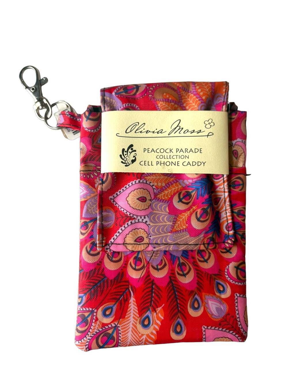 Olivia Moss Peacock Parade Collection Cell Phone Caddy
